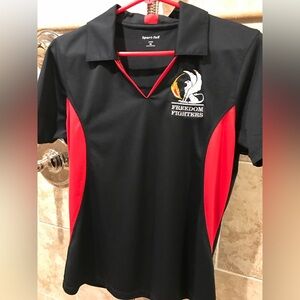 Freedom Fighters Sport-Tek Black Polo with Red Accents L size Large